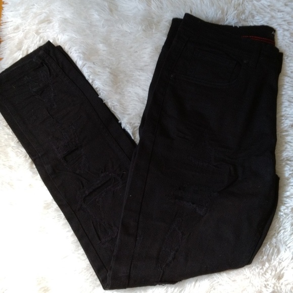 New Archetype black distressed front jeans for men, size 34/32 - Picture 3 of 8